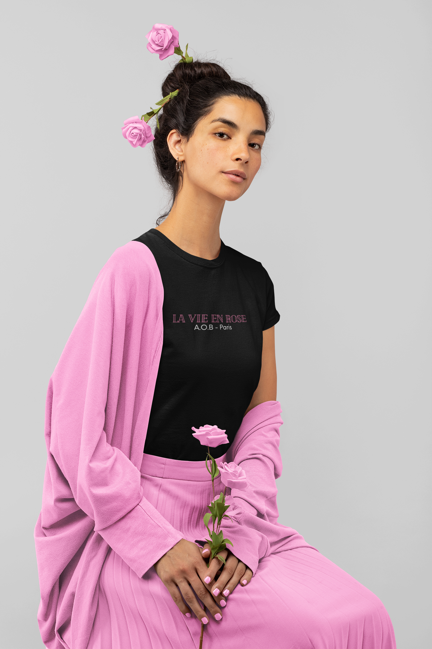 LE T-SHIRT "LA VIE EN ROSE"