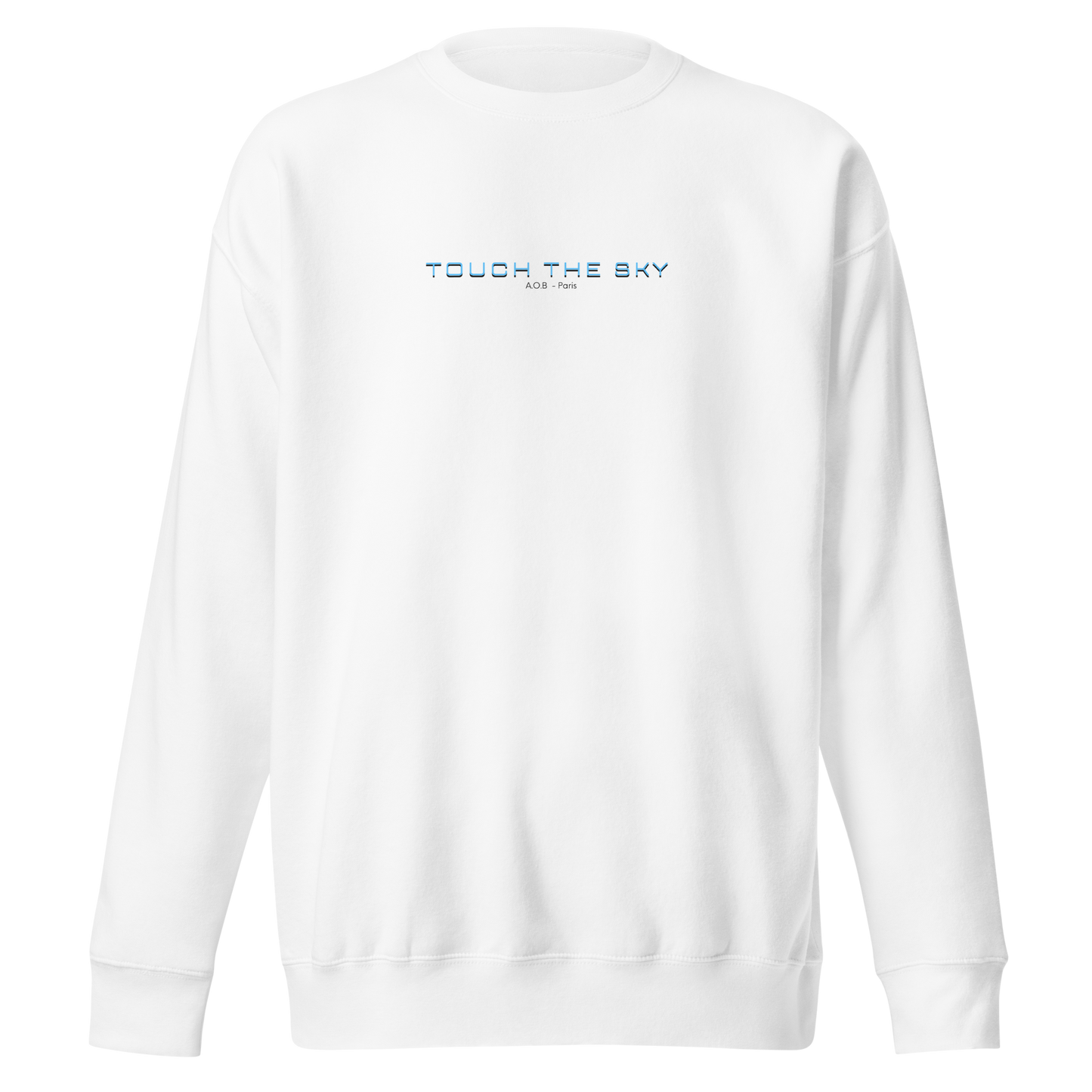 THE “TOUCH THE SKY” HOODLESS SWEATSHIRT 
